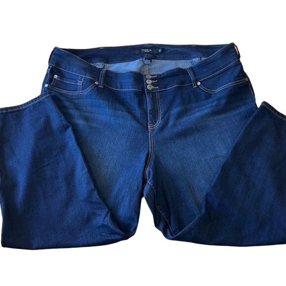 Torrid denim skinny jeans dark wash denim plus size 26 petite - Picture 12 of 12